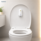 Tazewo UV Sterilizatör klozet kapağında — modern banyoda kullanım
